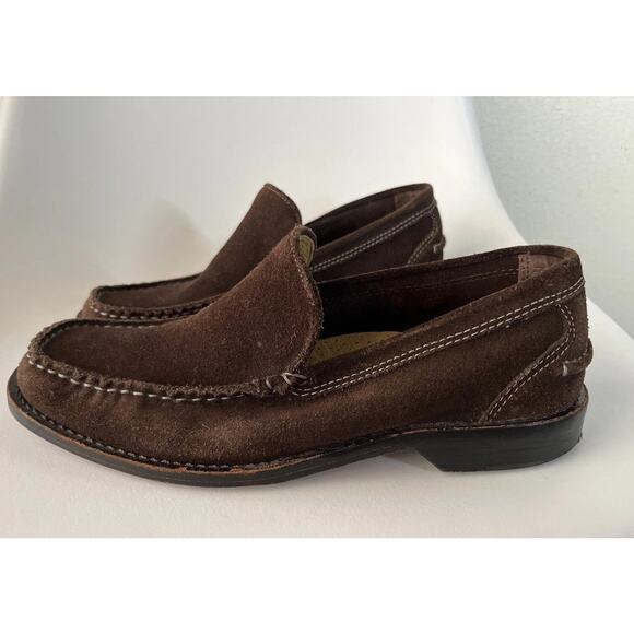 Chocolate Brown Suede Loafers 8D Kenneth Cole New York Driver men’s dress shoes main image 11